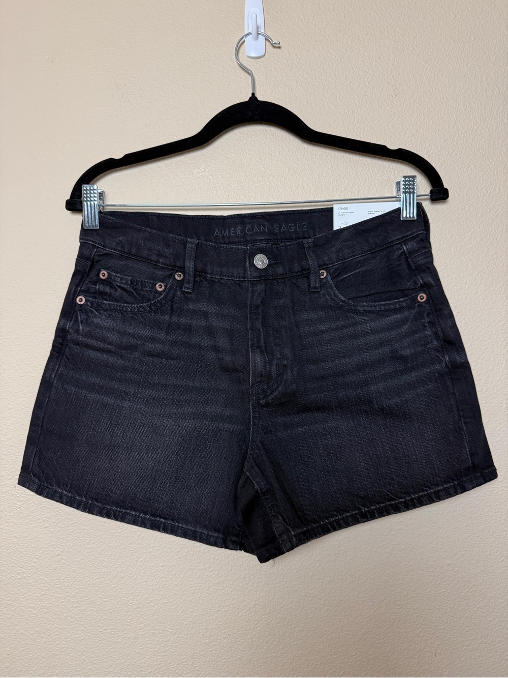 American Eagle Black Denim Shorts size 2